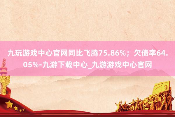 九玩游戏中心官网同比飞腾75.86%；欠债率64.05%-九游下载中心_九游游戏中心官网