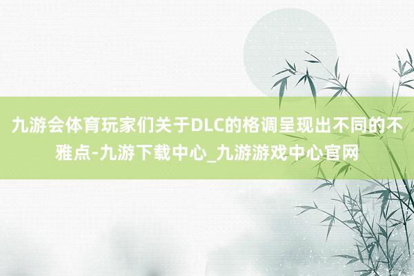 九游会体育玩家们关于DLC的格调呈现出不同的不雅点-九游下载中心_九游游戏中心官网